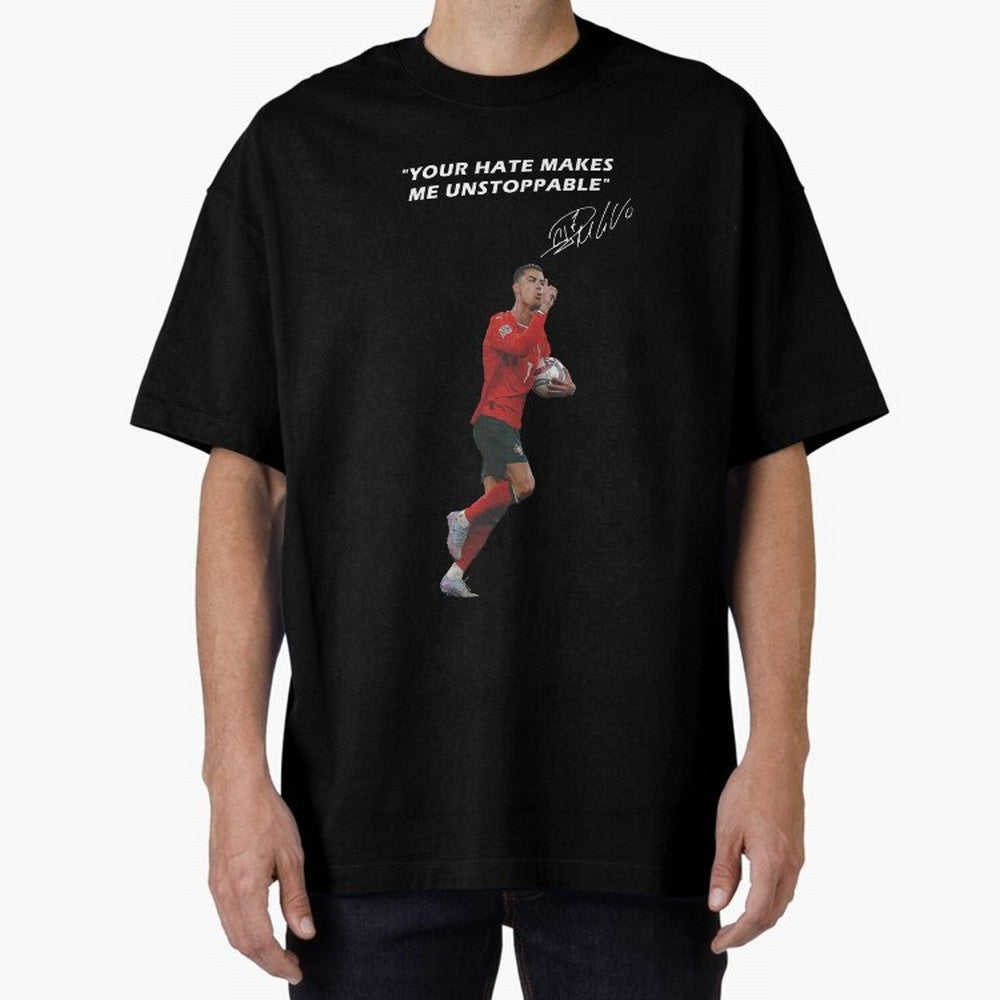 Cristiano Ronaldo Oversized T-Shirt Stand Out with Spirit from FIFA World Cup 2026 Group Stage with Neymar, England and Germany Energy, Retro Football Energy, Iconic Rivalries, Trophy Chase Drama and Stadium Atmosphere; Built for Supporters Chasing