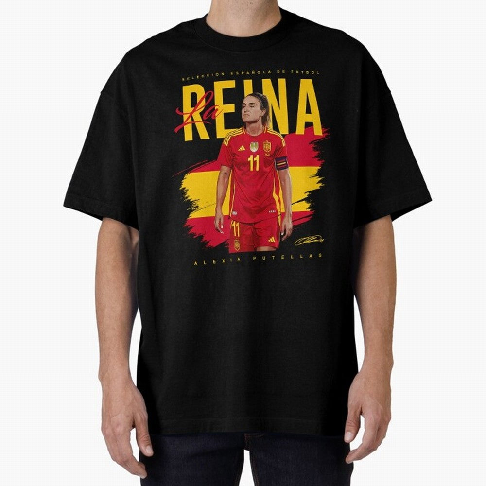 Alexia Putellas Oversized T-Shirt Show Up for the Glory of FIFA World Cup 2026 Filled with CR7 and Messi, Argentina and Brazil Energy, Championship Spirit, Famous Goals, Roaring Crowds and International Football Unity; Great for Supporters Who Love