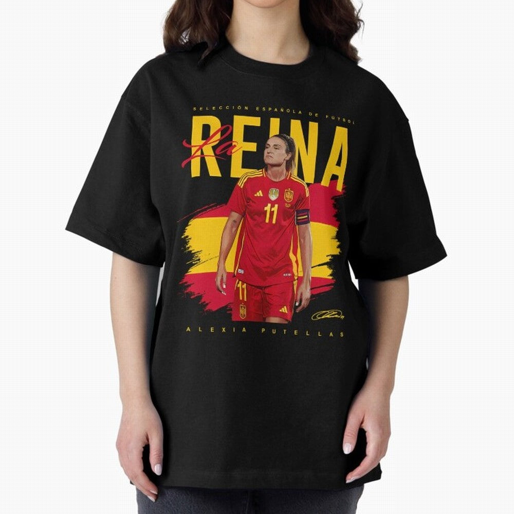 Alexia Putellas Oversized T-Shirt Show Up for the Glory of FIFA World Cup 2026 Filled with CR7 and Messi, Argentina and Brazil Energy, Championship Spirit, Famous Goals, Roaring Crowds and International Football Unity; Great for Supporters Who Love