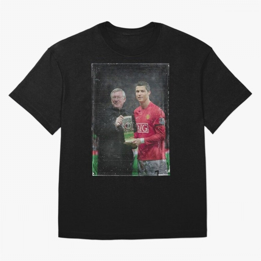Cristiano Ronaldo and Sir Alex Ferguson Oversized T-Shirt Remember FIFA World Cup 2026 USA Canada Mexico for Fans of Neymar and England and Germany, Bringing Football Passion, Legendary Performances, Festival Vibes and Supporter Community; Ideal