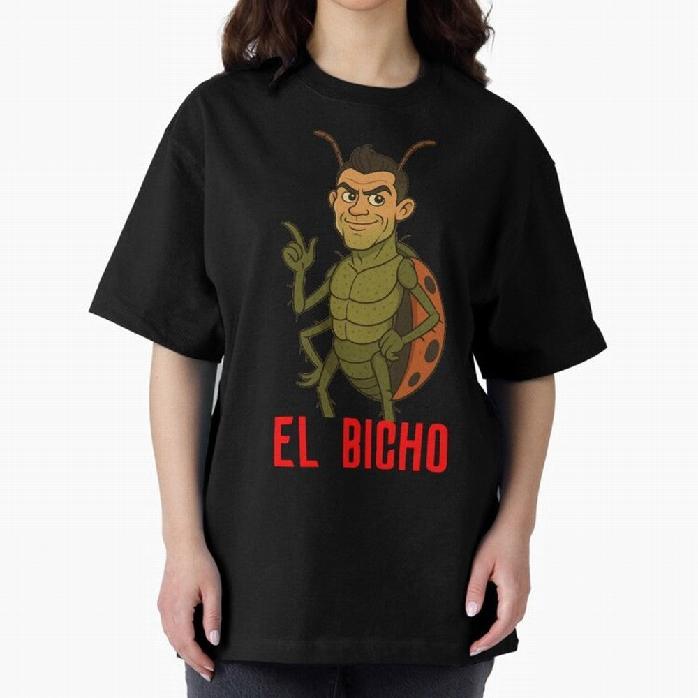 Ronaldo - El Bicho Oversized T-Shirt Bring Bold Fan Energy to Match Day Hype around FIFA World Cup 2026, CR7 and Messi, England and Germany, Football Festival Excitement, Trophy Ambitions, Country Rivalries and Star Player Buzz; Created for Match