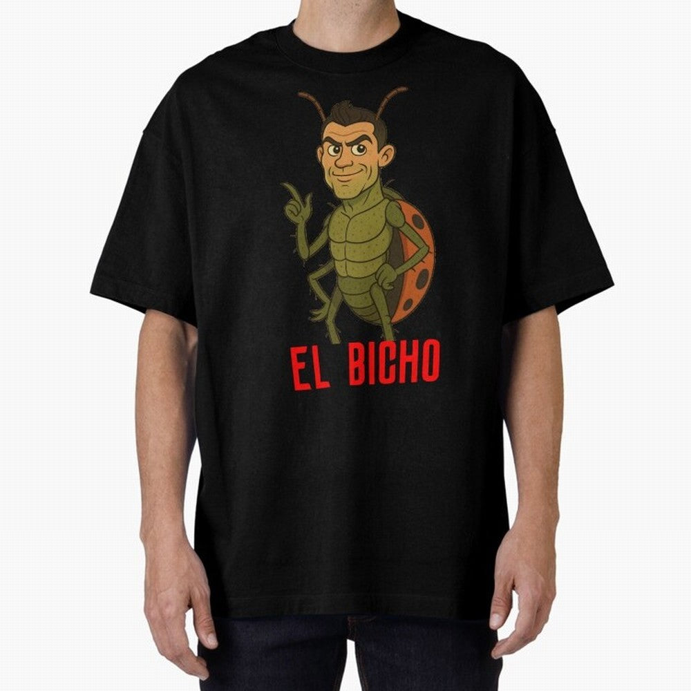 Ronaldo - El Bicho Oversized T-Shirt Bring Bold Fan Energy to Match Day Hype around FIFA World Cup 2026, CR7 and Messi, England and Germany, Football Festival Excitement, Trophy Ambitions, Country Rivalries and Star Player Buzz; Created for Match