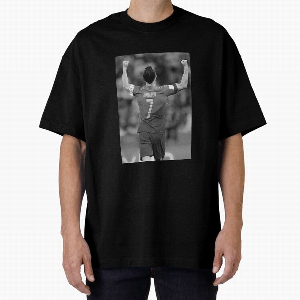 Cristiano Ronaldo Oversized T-Shirt Celebrate Classic Football Spirit in FIFA World Cup 2026 Driven by Mbappe, Brazil, Portugal and Argentina Energy, Football Passion, Legendary Performances, Festival Vibes and Supporter Community; Perfect for