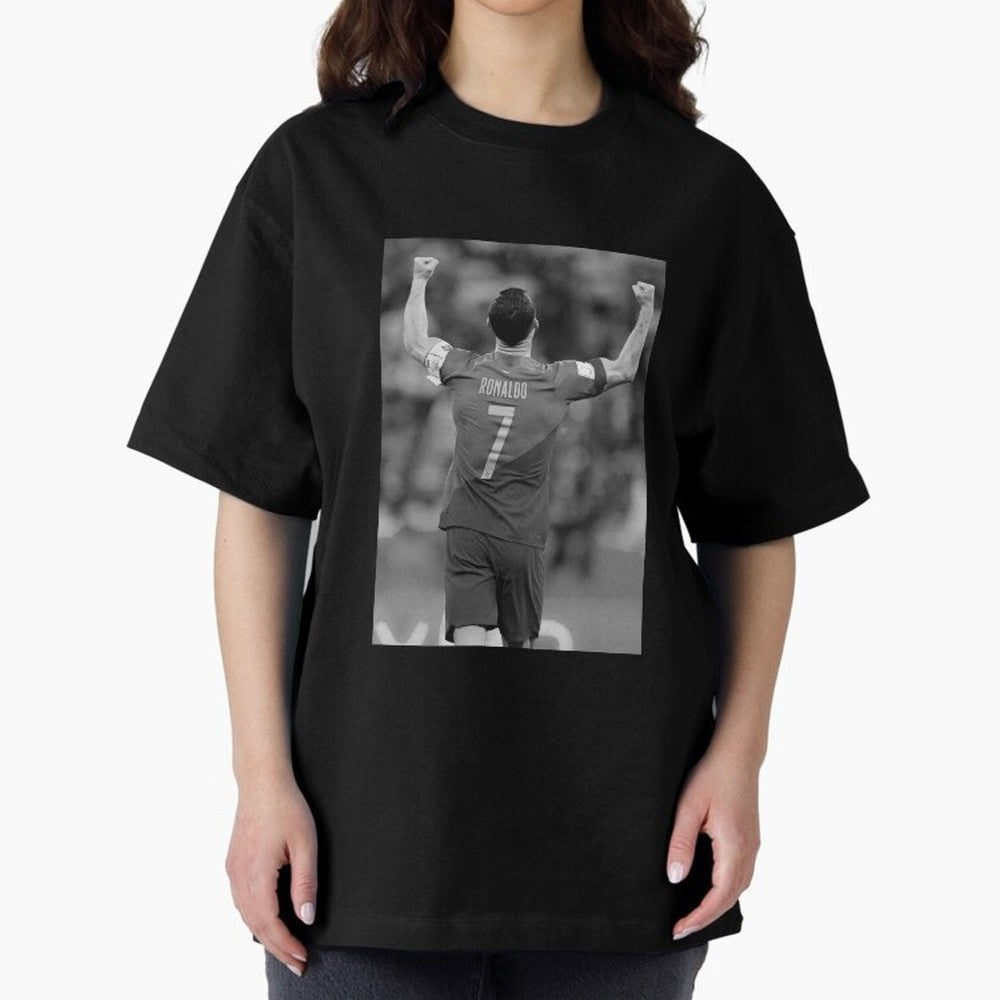 Cristiano Ronaldo Oversized T-Shirt Celebrate Classic Football Spirit in FIFA World Cup 2026 Driven by Mbappe, Brazil, Portugal and Argentina Energy, Football Passion, Legendary Performances, Festival Vibes and Supporter Community; Perfect for
