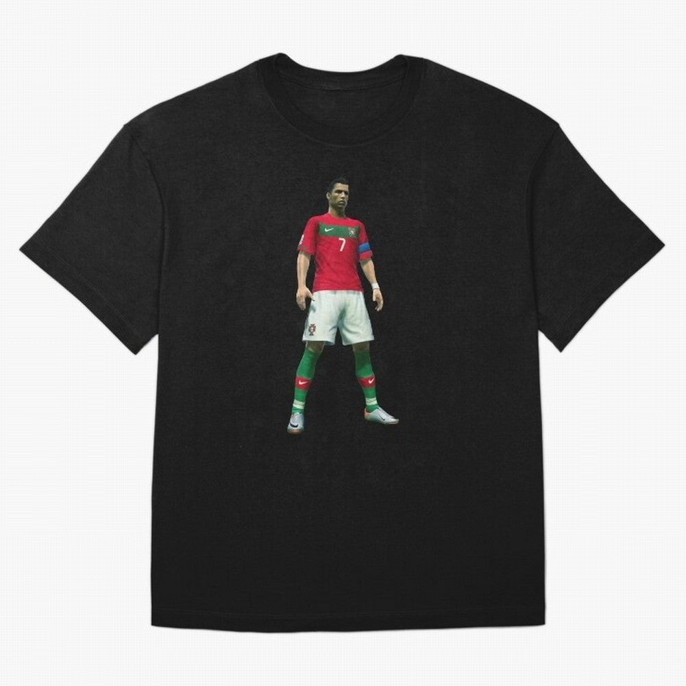 CR7 PES Oversized T-Shirt Celebrate Football Dreams Across FIFA World Cup 2026 for Fans of Mbappe and Neymar and Argentina, France and Brazil, Bringing Fan Favorite Moments, National Team Passion, Big Match Drama and Soccer History; Ideal for