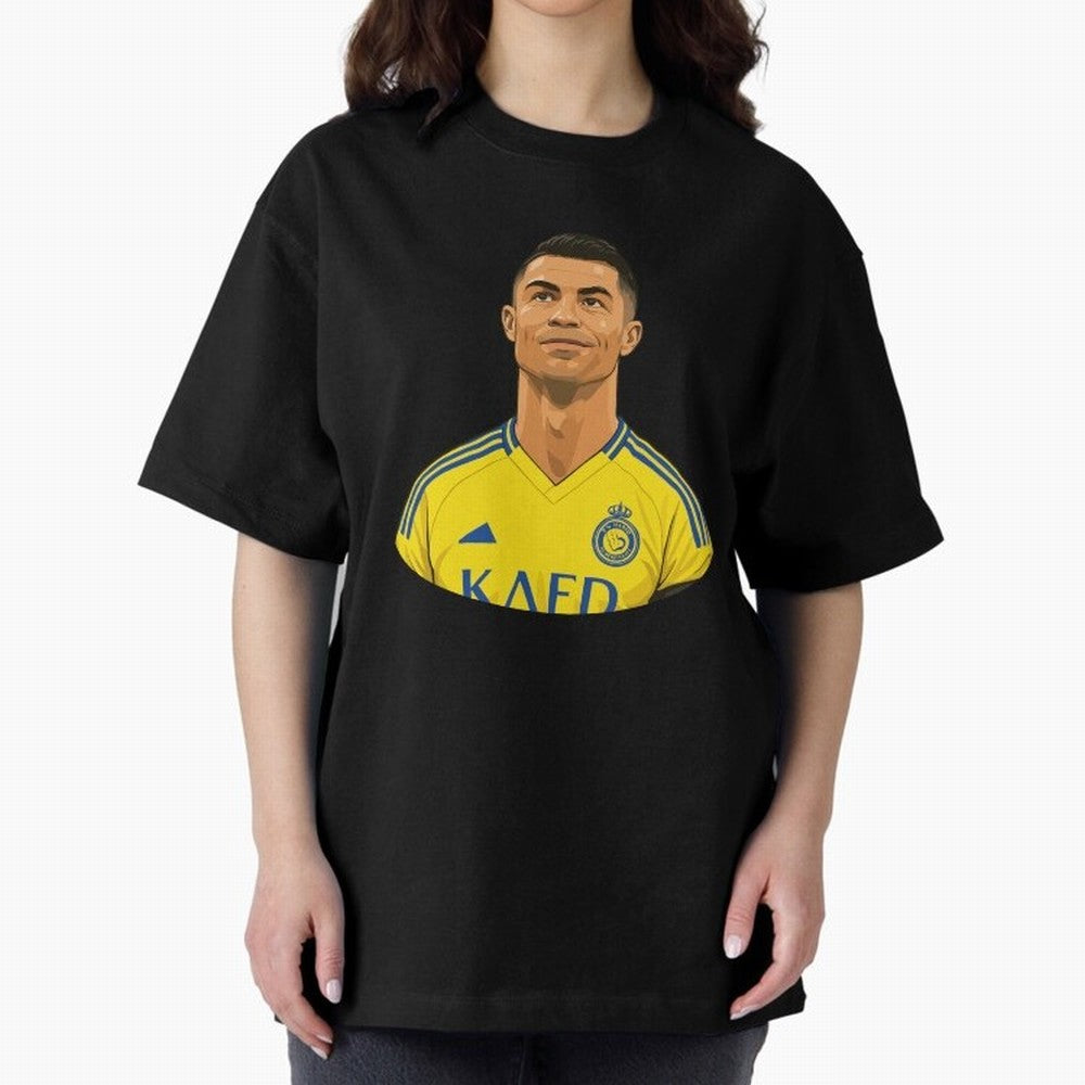 CR7 Oversized T-Shirt Bring Trophy Dreams to FIFA World Cup 2026 Spirit, Driven by Portugal, Messi, Neymar and Mbappe, Goal Celebration Energy, Supporter Heritage, Football Icons and Worldwide Tournament Joy; Ideal for Passionate Fans Who Love