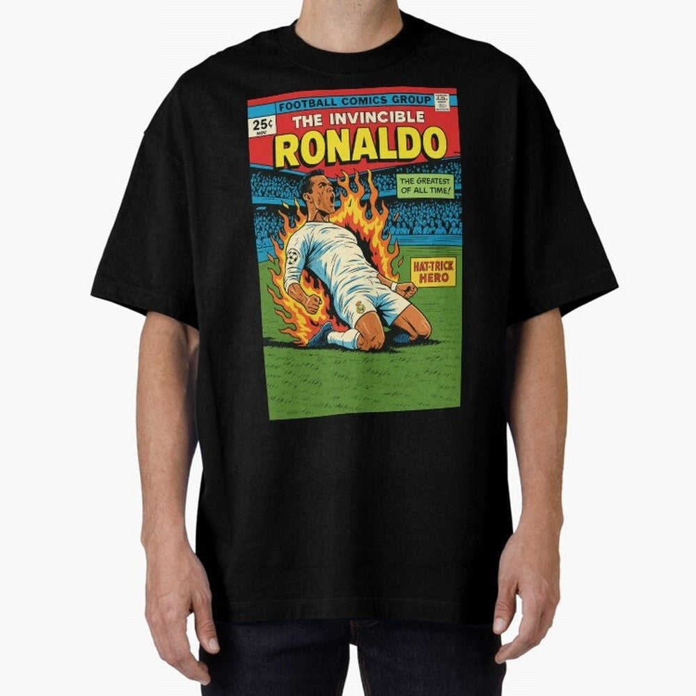 CR7 Comic Oversized T-Shirt Bring Match Day Fire to the FIFA World Cup 2026 Journey through Haaland Highlights, Netherlands Pride, Stadium Memories, Football Loyalty, International Chants and Championship Tradition; Made for Collectors Who Enjoy