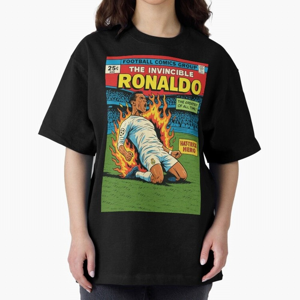 CR7 Comic Oversized T-Shirt Bring Match Day Fire to the FIFA World Cup 2026 Journey through Haaland Highlights, Netherlands Pride, Stadium Memories, Football Loyalty, International Chants and Championship Tradition; Made for Collectors Who Enjoy