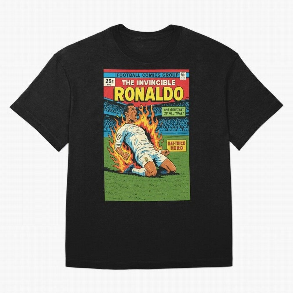 CR7 Comic Oversized T-Shirt Bring Match Day Fire to the FIFA World Cup 2026 Journey through Haaland Highlights, Netherlands Pride, Stadium Memories, Football Loyalty, International Chants and Championship Tradition; Made for Collectors Who Enjoy
