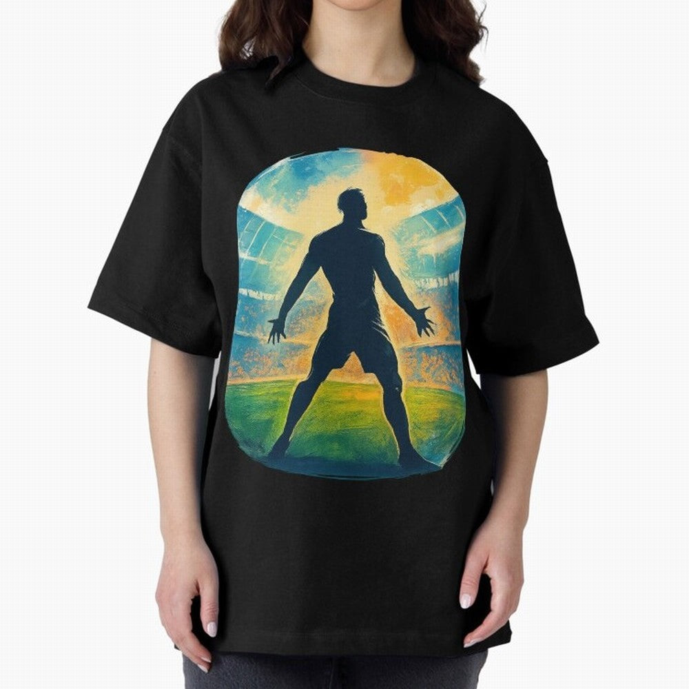 Cristiano Ronaldo CR7 Oversized T-Shirt Show Match Day Excitement for FIFA World Cup 2026 Group Stage for Fans of Messi, Neymar and Mbappe and Brazil, Portugal and Argentina, Bringing Football History, Final Match Energy, Crowd Noise and Once in a