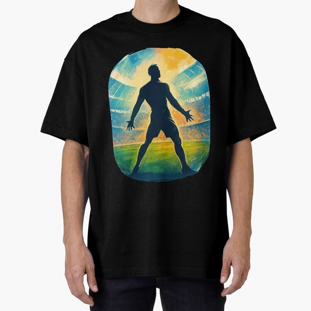 Cristiano Ronaldo CR7 Oversized T-Shirt Show Match Day Excitement for FIFA World Cup 2026 Group Stage for Fans of Messi, Neymar and Mbappe and Brazil, Portugal and Argentina, Bringing Football History, Final Match Energy, Crowd Noise and Once in a