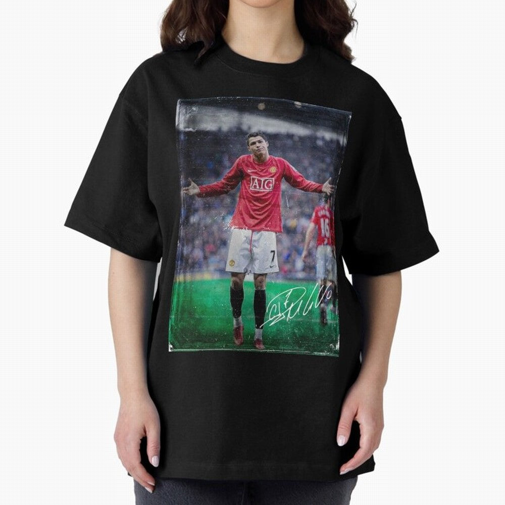 Cristiano Ronaldo Oversized T-Shirt Celebrate the Magic of Match Day Hype around FIFA World Cup 2026, Messi and Cristiano Ronaldo, Brazil, Football History, Final Match Energy, Crowd Noise and Once in a Lifetime Moments; Perfect for Fans,