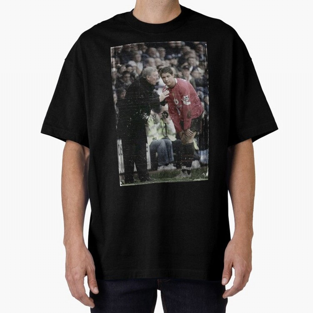 Sir Alex Ferguson and Cristiano Ronaldo Oversized T-Shirt Bring Supporter Culture to FIFA World Cup 2026 for Fans of Messi, CR7 and Mbappe and Spain and Netherlands, Bringing Retro Football Energy, Iconic Rivalries, Trophy Chase Drama and Stadium
