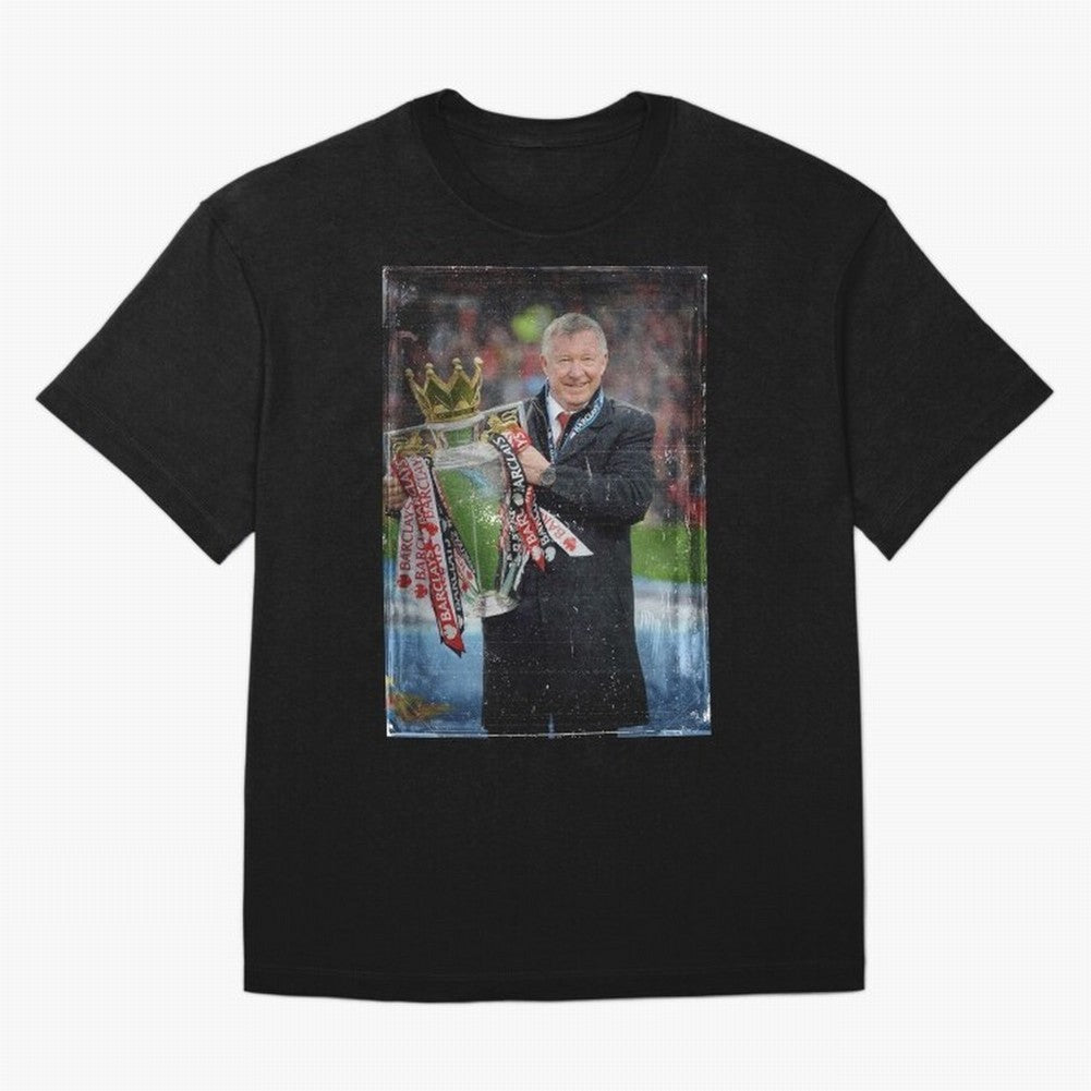 Sir Alex Ferguson Champion Oversized T-Shirt Make Your Look Match the FIFA World Cup 2026 Journey through Cristiano Ronaldo Highlights, Spain Pride, Sports Nostalgia, International Competition, Famous Players and Unforgettable Victories; Perfect