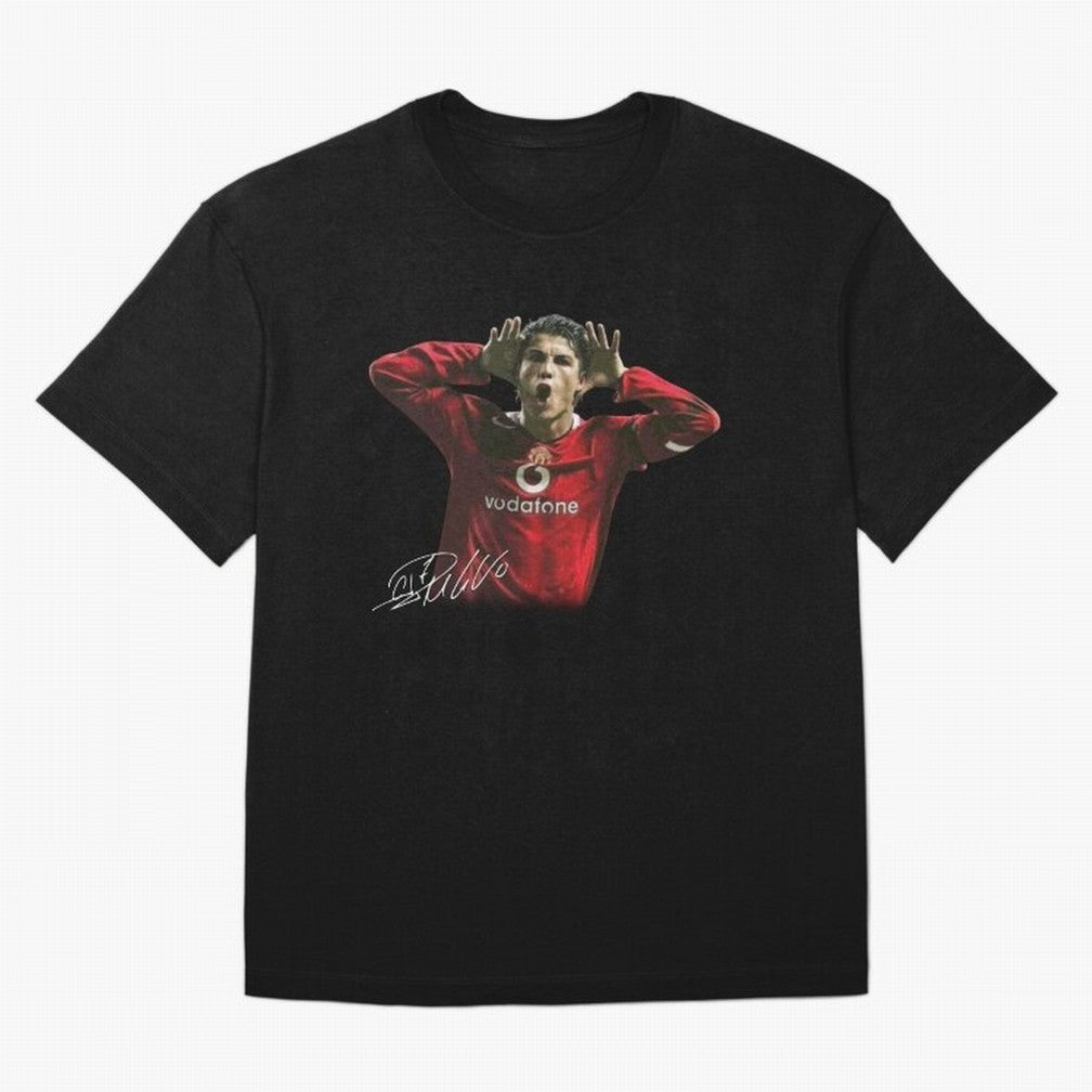 Cristiano Ronaldo T-Shirt Young Manchester Ronaldo - Celebration Oversized T-Shirt Experience the Global Stage of FIFA World Cup 2026 Spirit, Inspired by Netherlands, Messi, Tournament Hype, Historic Matchups, Family Viewing Parties and Global