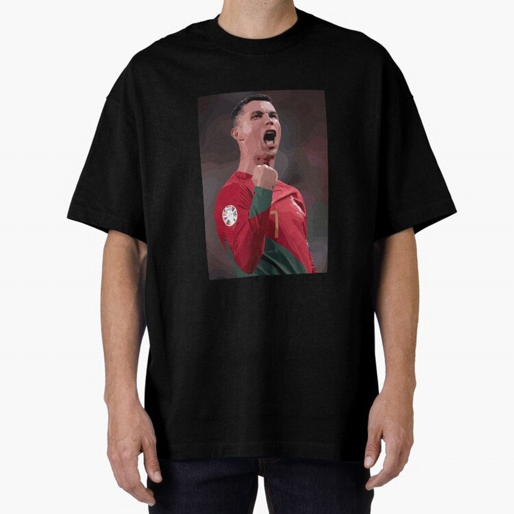 Cristiano Ronaldo Oversized T-Shirt Experience FIFA World Cup 2026 USA Canada Mexico for Fans of Cristiano Ronaldo, Haaland and CR7 and Spain and Netherlands, Bringing Goal Celebration Energy, Supporter Heritage, Football Icons and Worldwide