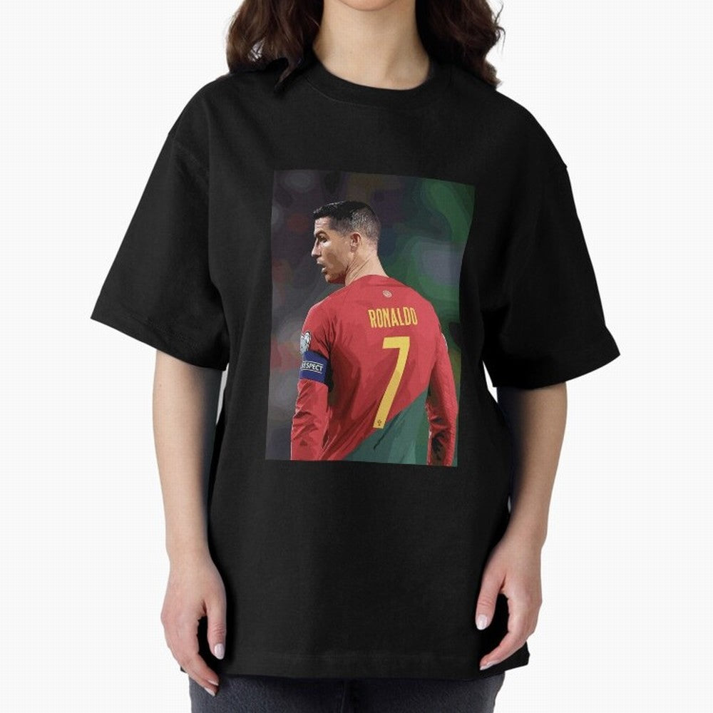 Cristiano Ronaldo Oversized T-Shirt Step into Global Football Passion for FIFA World Cup 2026 Group Stage, Built around Messi, CR7 and Mbappe, Brazil, Portugal and Argentina, Sports Nostalgia, International Competition, Famous Players and