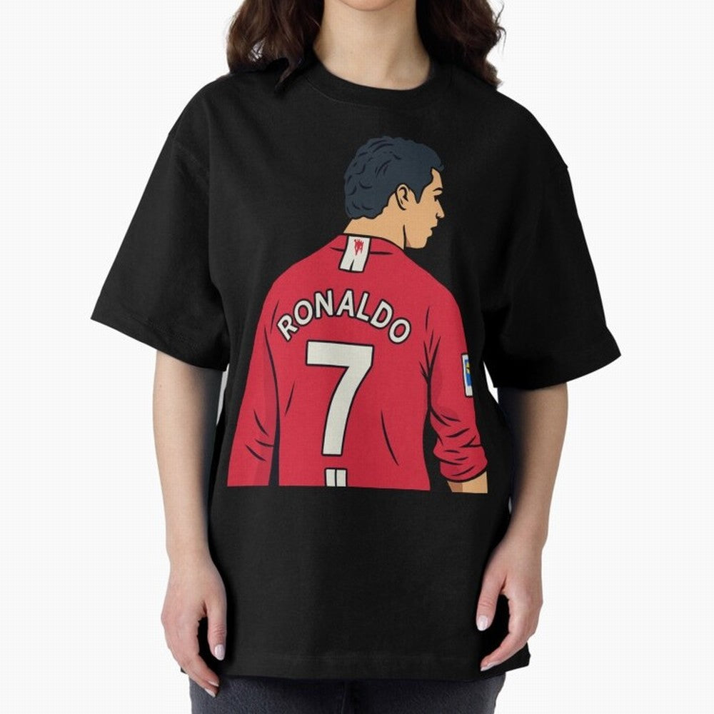 Cristiano Ronaldo Oversized T-Shirt Treasure FIFA World Cup 2026 Group Stage for Fans of Cristiano Ronaldo and Portugal, Spain and Germany, Bringing Sports Nostalgia, International Competition, Famous Players and Unforgettable Victories; Made for