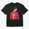 Cristiano Ronaldo Oversized T-Shirt Treasure FIFA World Cup 2026 Group Stage for Fans of Cristiano Ronaldo and Portugal, Spain and Germany, Bringing Sports Nostalgia, International Competition, Famous Players and Unforgettable Victories; Made for