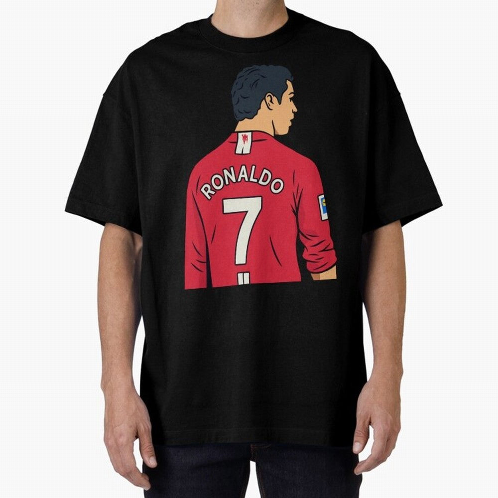 Cristiano Ronaldo Oversized T-Shirt Treasure FIFA World Cup 2026 Group Stage for Fans of Cristiano Ronaldo and Portugal, Spain and Germany, Bringing Sports Nostalgia, International Competition, Famous Players and Unforgettable Victories; Made for