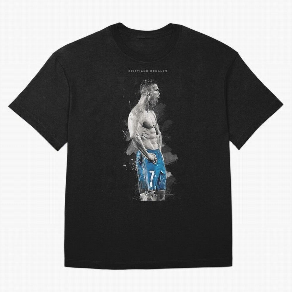 Abstract Football Player Celebration Artwork For Men And Gift For Soccer Fans Oversized T-Shirt Honor the Beautiful Game during FIFA World Cup 2026 Group Stage Featuring Neymar, Argentina, France and Brazil Energy, Stadium Chants, National Pride,