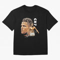 Retro Football Legend Poster Illustration For Men And Gift For Soccer Fans Oversized T-Shirt Show Love for Legendary Goals in FIFA World Cup 2026 for Fans of Mbappe and Portugal, Spain and Germany, Bringing Football History, Final Match Energy,