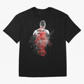 Abstract Football Player Portrait Retro Poster Art For Men, Gift For Soccer Fans Oversized T-Shirt Celebrate the Road through the FIFA World Cup 2026 USA Canada Mexico Journey through Cristiano Ronaldo Highlights, France Pride, Worldwide Fan