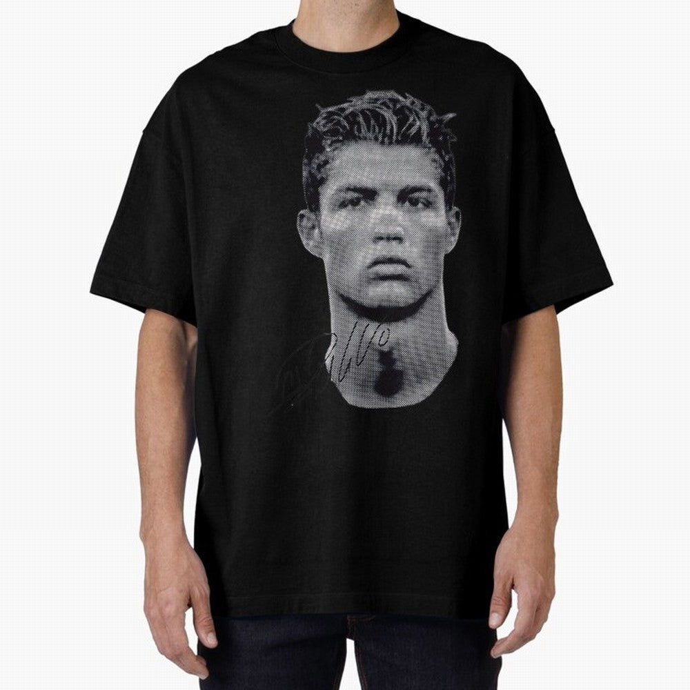 Retro Football Legend Portrait Illustration For Men And Gift For Soccer Fans Oversized T-Shirt Celebrate Classic Football Spirit in Global Football Passion for FIFA World Cup 2026 Group Stage, Centered on Messi, Neymar and Mbappe, Argentina,