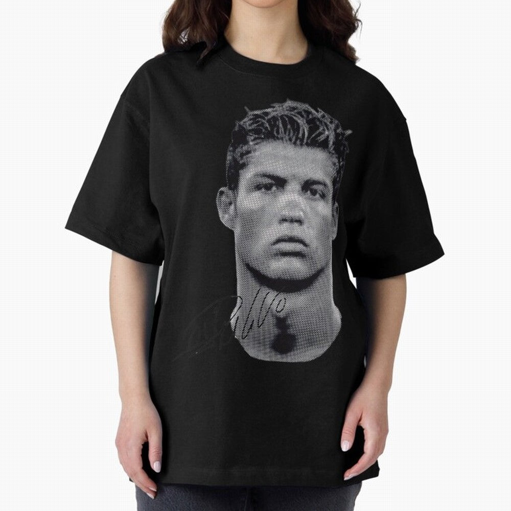 Retro Football Legend Portrait Illustration For Men And Gift For Soccer Fans Oversized T-Shirt Celebrate Classic Football Spirit in Global Football Passion for FIFA World Cup 2026 Group Stage, Centered on Messi, Neymar and Mbappe, Argentina,
