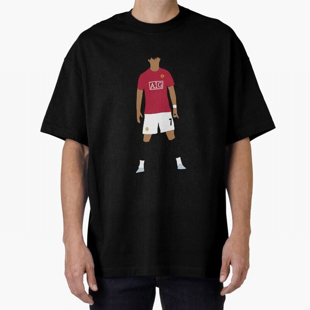 Cristiano Ronaldo Iconic Stance Fan Art Oversized T-Shirt Carry National Pride through Match Day Hype around FIFA World Cup 2026 Group Stage, Messi, Neymar and Mbappe, France and Portugal, Stadium Memories, Football Loyalty, International Chants