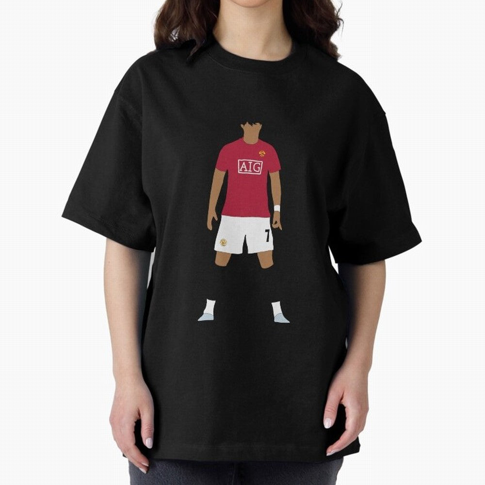 Cristiano Ronaldo Iconic Stance Fan Art Oversized T-Shirt Carry National Pride through Match Day Hype around FIFA World Cup 2026 Group Stage, Messi, Neymar and Mbappe, France and Portugal, Stadium Memories, Football Loyalty, International Chants