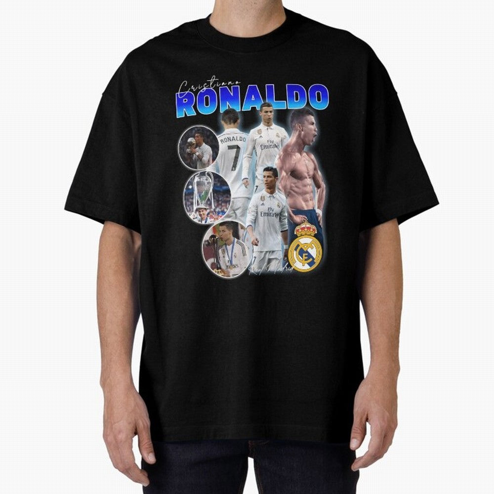 CR7 Real Madrid Poster ¨C For Football Fans and Gift For Ronaldo Supporters Oversized T-Shirt Celebrate Football Heritage in FIFA World Cup 2026 USA Canada Mexico Highlighting Neymar, Spain Energy, Classic Soccer Heritage, Championship Pressure,