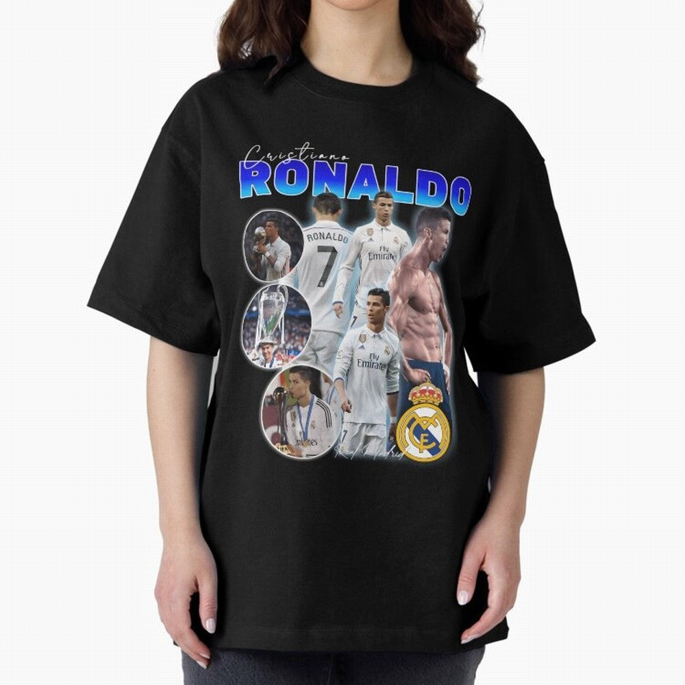 CR7 Real Madrid Poster ¨C For Football Fans and Gift For Ronaldo Supporters Oversized T-Shirt Celebrate Football Heritage in FIFA World Cup 2026 USA Canada Mexico Highlighting Neymar, Spain Energy, Classic Soccer Heritage, Championship Pressure,