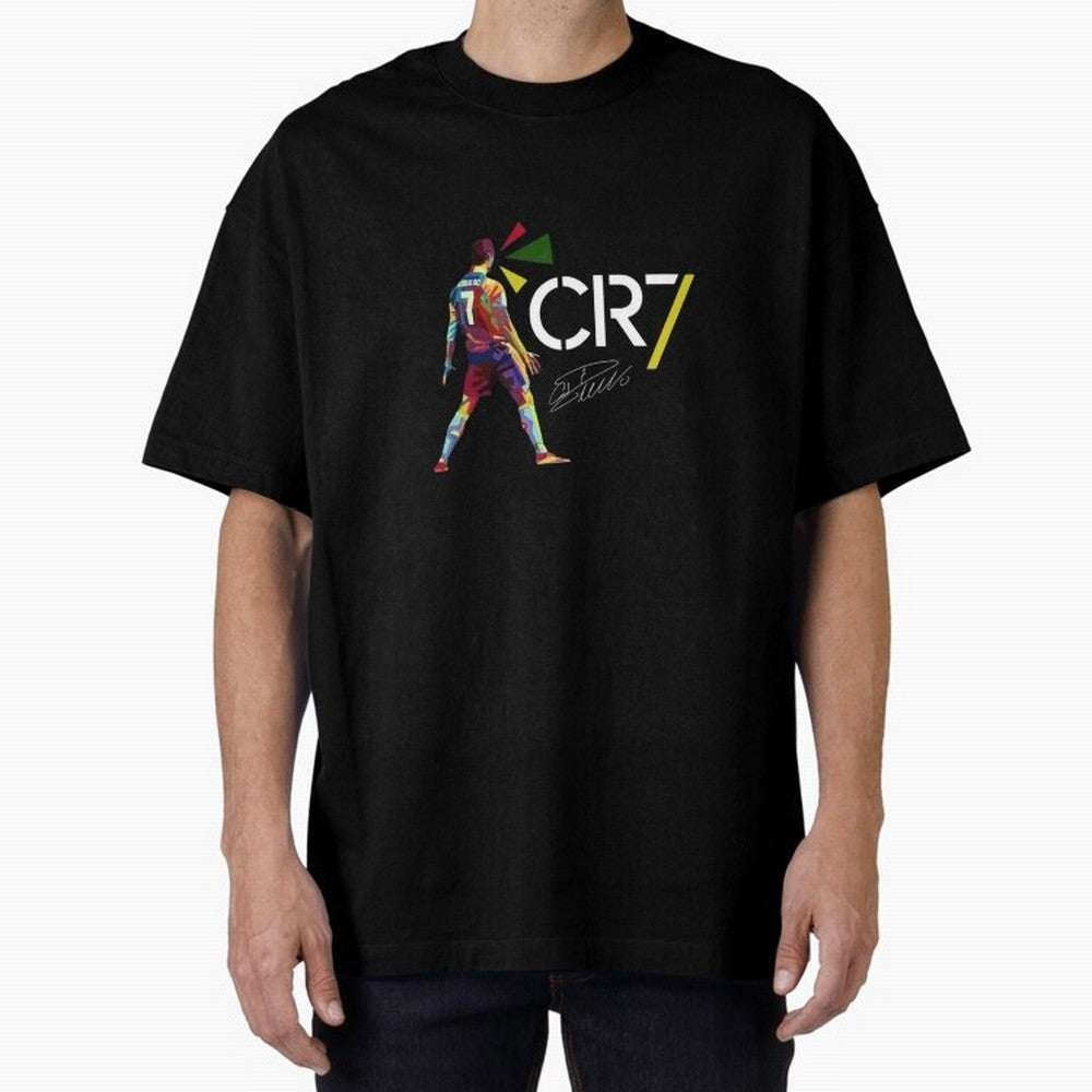 Cr7 Cristiano Ronaldo Signature Classic Oversized T-Shirt Spotlight FIFA World Cup 2026 USA Canada Mexico Inspired by Cristiano Ronaldo, Haaland and CR7, Spain Energy, Fan Favorite Moments, National Team Passion, Big Match Drama and Soccer History;