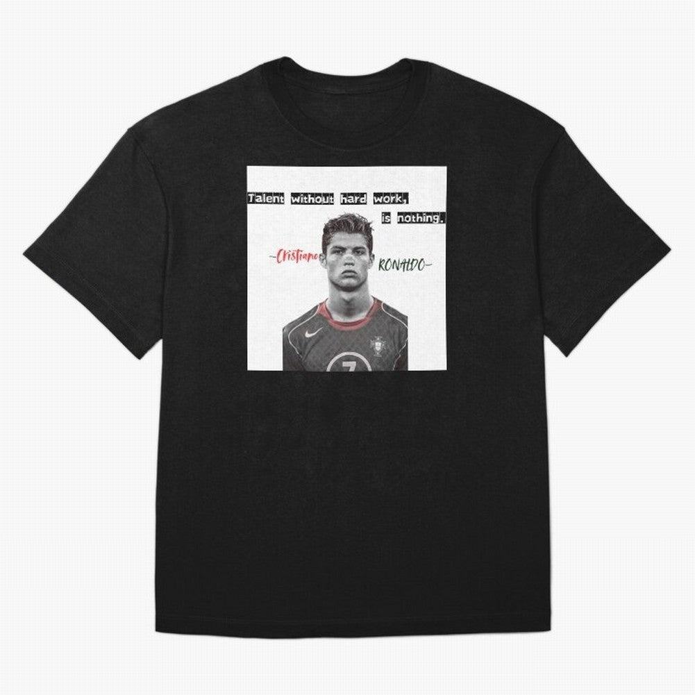 Cristiano Ronaldo - Dedication | NextLevel Motivation white Oversized T-Shirt Spotlight FIFA World Cup 2026 USA Canada Mexico Spirit, Made for Argentina and Brazil, Neymar, Worldwide Fan Energy, Dramatic Goals, Stadium Lights and Championship