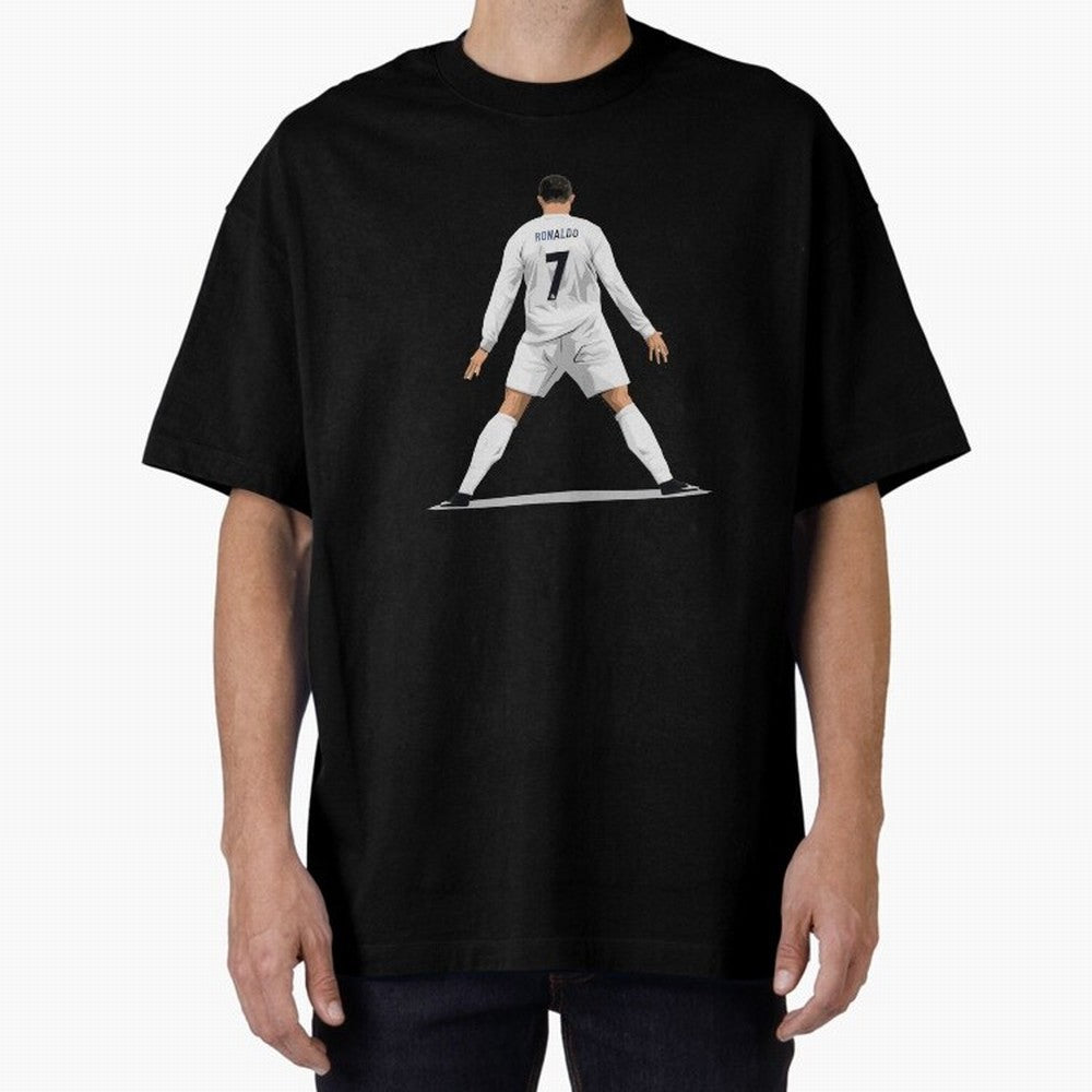 Cristiano Ronaldo Oversized T-Shirt Share FIFA World Cup 2026 Spirit, Featuring Argentina, France and Brazil, Neymar, Stadium Memories, Football Loyalty, International Chants and Championship Tradition; Great for Supporters Who Love Legendary