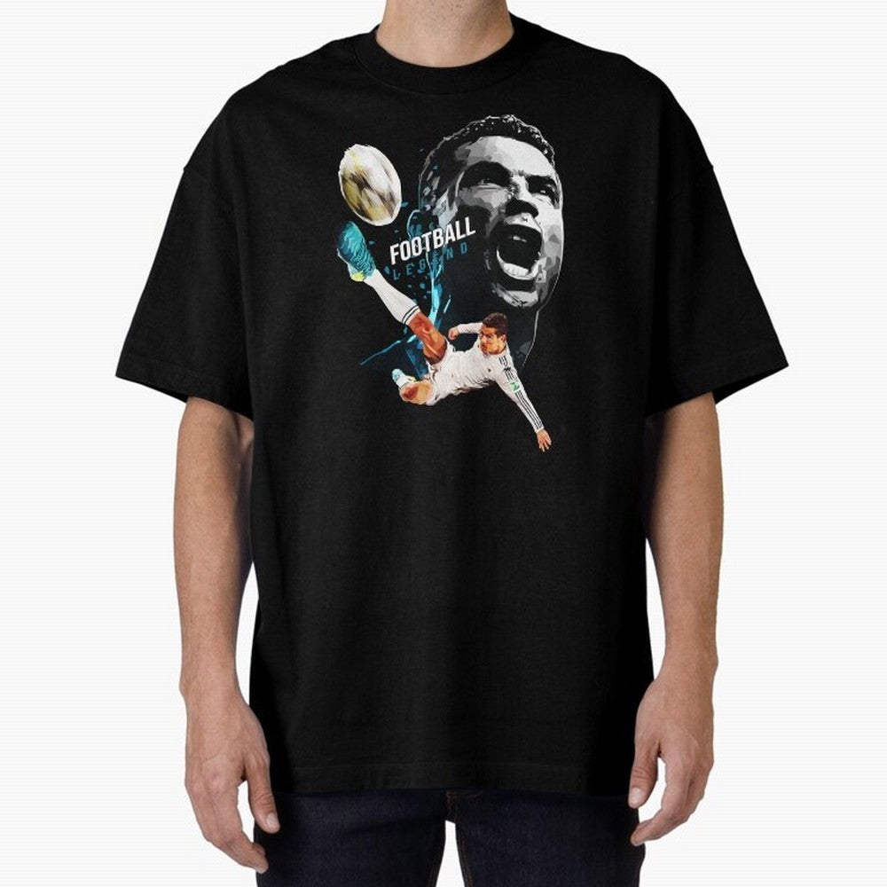 Cristiano Ronaldo Oversized T-Shirt Bring a Vintage Feel to the FIFA World Cup 2026 Journey through Messi Highlights, Netherlands Pride, Sports Nostalgia, International Competition, Famous Players and Unforgettable Victories; Great for Supporters