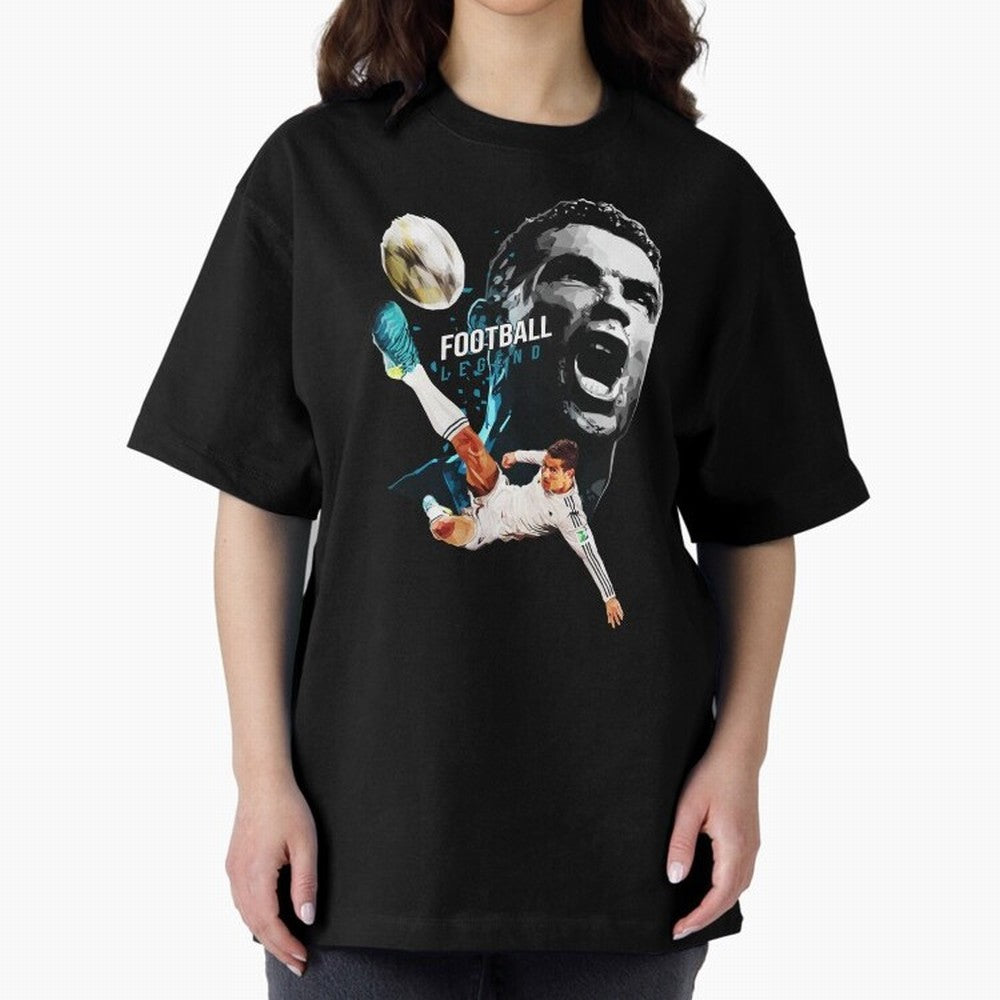Cristiano Ronaldo Oversized T-Shirt Bring a Vintage Feel to the FIFA World Cup 2026 Journey through Messi Highlights, Netherlands Pride, Sports Nostalgia, International Competition, Famous Players and Unforgettable Victories; Great for Supporters
