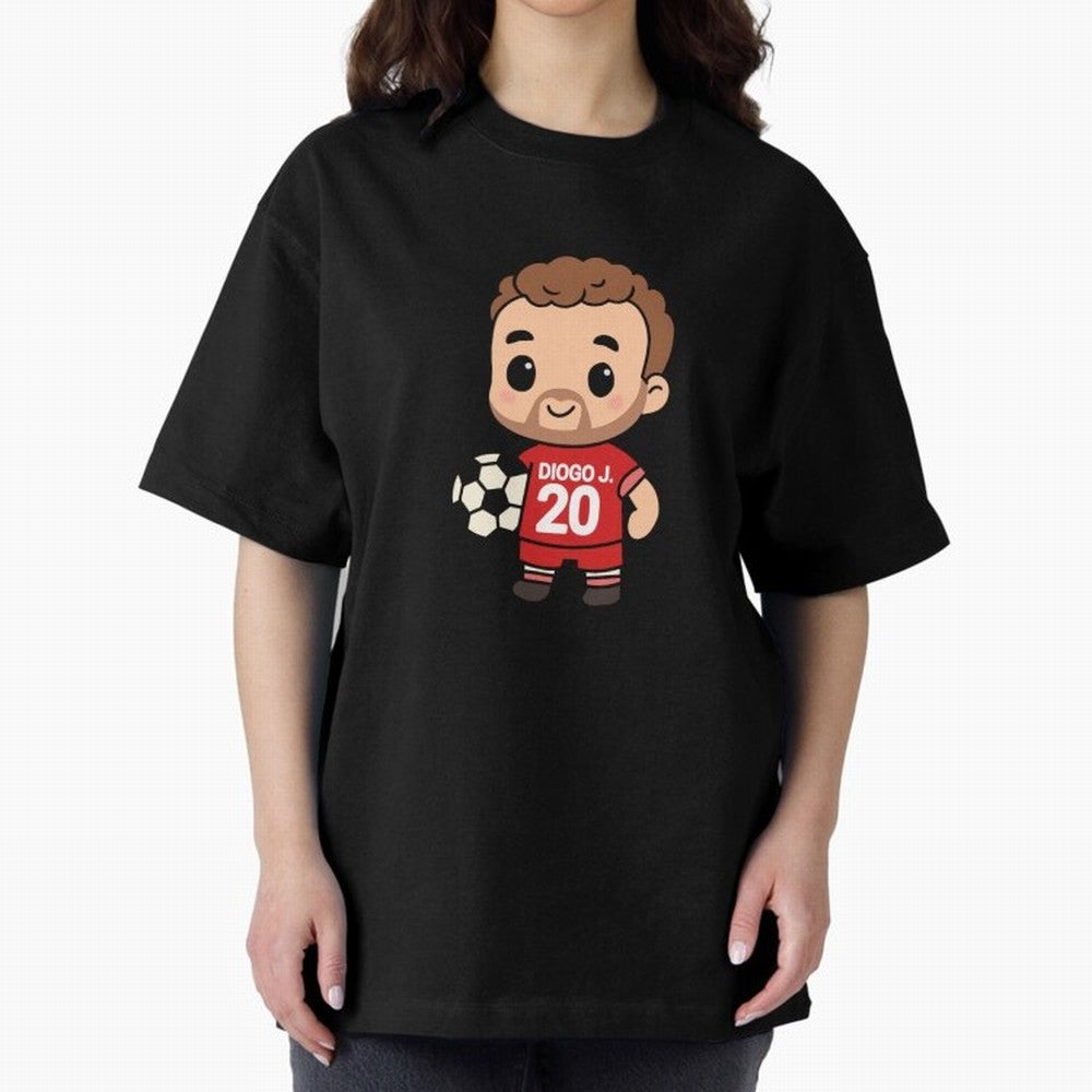 Diogo Jota jersey | manga | cute kawaii | by Nooby Draw Oversized T-Shirt Cheer through Every Moment of FIFA World Cup 2026 USA Canada Mexico Spirit, Inspired by France, Neymar, Haaland and Cristiano Ronaldo, Worldwide Fan Energy, Dramatic Goals,