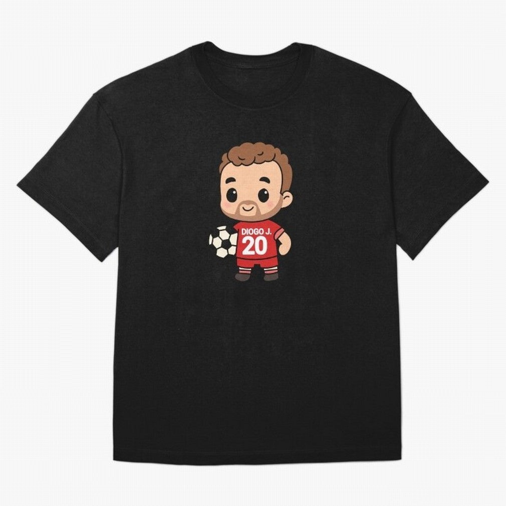 Diogo Jota jersey | manga | cute kawaii | by Nooby Draw Oversized T-Shirt Cheer through Every Moment of FIFA World Cup 2026 USA Canada Mexico Spirit, Inspired by France, Neymar, Haaland and Cristiano Ronaldo, Worldwide Fan Energy, Dramatic Goals,