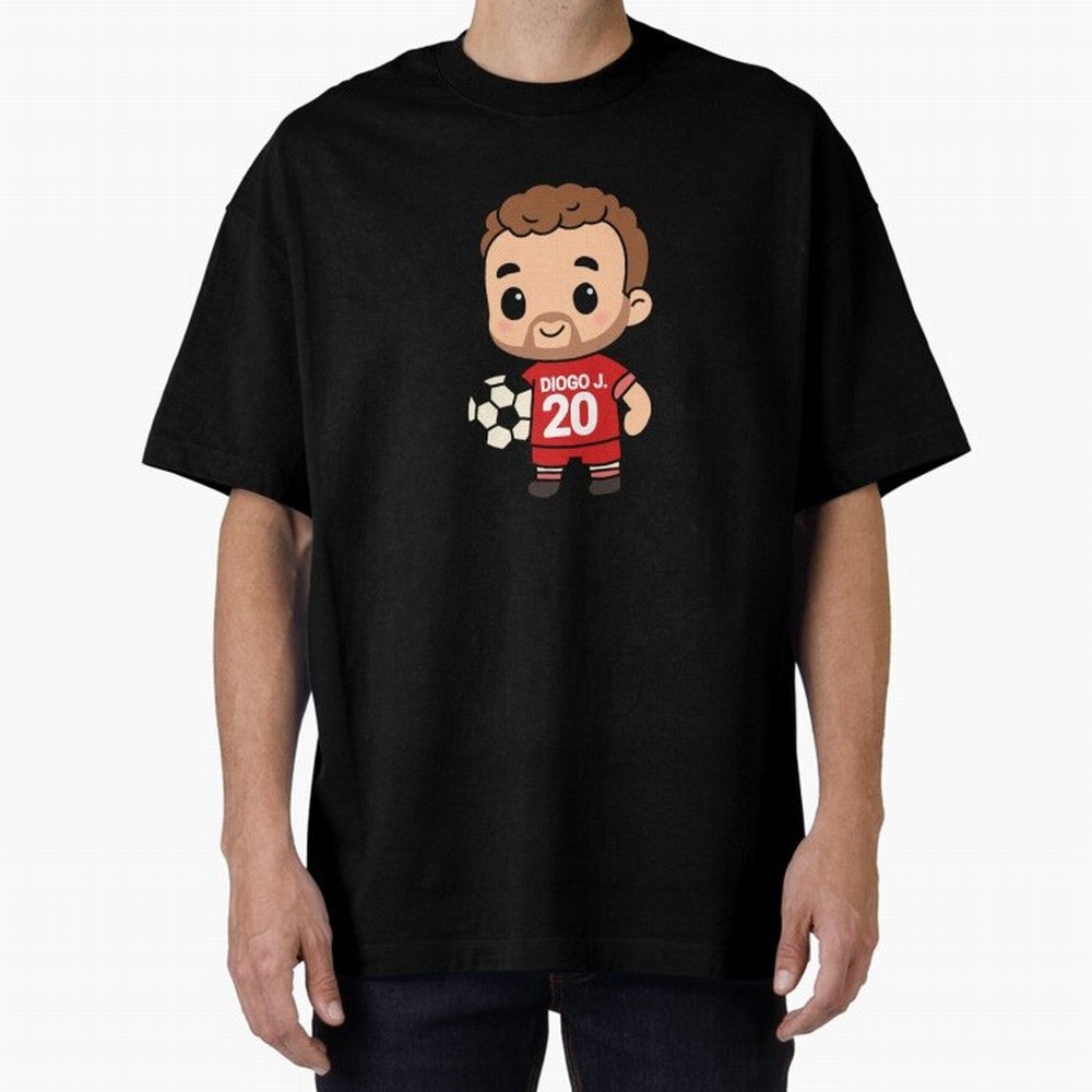 Diogo Jota jersey | manga | cute kawaii | by Nooby Draw Oversized T-Shirt Cheer through Every Moment of FIFA World Cup 2026 USA Canada Mexico Spirit, Inspired by France, Neymar, Haaland and Cristiano Ronaldo, Worldwide Fan Energy, Dramatic Goals,