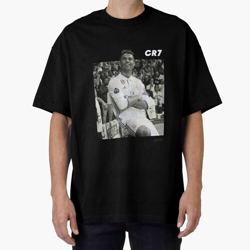 Cristiano Ronaldo | MR. CHAMPIONS LEAGUE Oversized T-Shirt Support Your Favorite Stars during FIFA World Cup 2026 for Fans of Messi and Cristiano Ronaldo and Brazil, Portugal and Argentina, Bringing Goal Celebration Energy, Supporter Heritage,