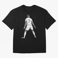 Cristiano Ronaldo Black and White Version Oversized T-Shirt Follow FIFA World Cup 2026 Featuring Neymar, Germany Energy, Championship Spirit, Famous Goals, Roaring Crowds and International Football Unity; Made for Collectors Who Enjoy Iconic