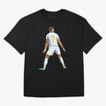 Cristiano Ronaldo Oversized T-Shirt Show Match Day Excitement for Match Day Hype around FIFA World Cup 2026, CR7 and Messi, Spain, Championship Spirit, Famous Goals, Roaring Crowds and International Football Unity; Great for Watch Parties, Sports