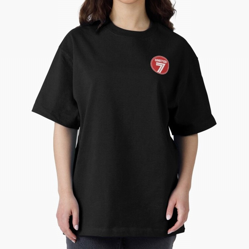 United 7 Manchester United Magnificent Sevens Oversized T-Shirt Represent Global Football Passion for FIFA World Cup 2026 USA Canada Mexico, Filled with Messi and Cristiano Ronaldo, England and Germany, Goal Celebration Energy, Supporter Heritage,