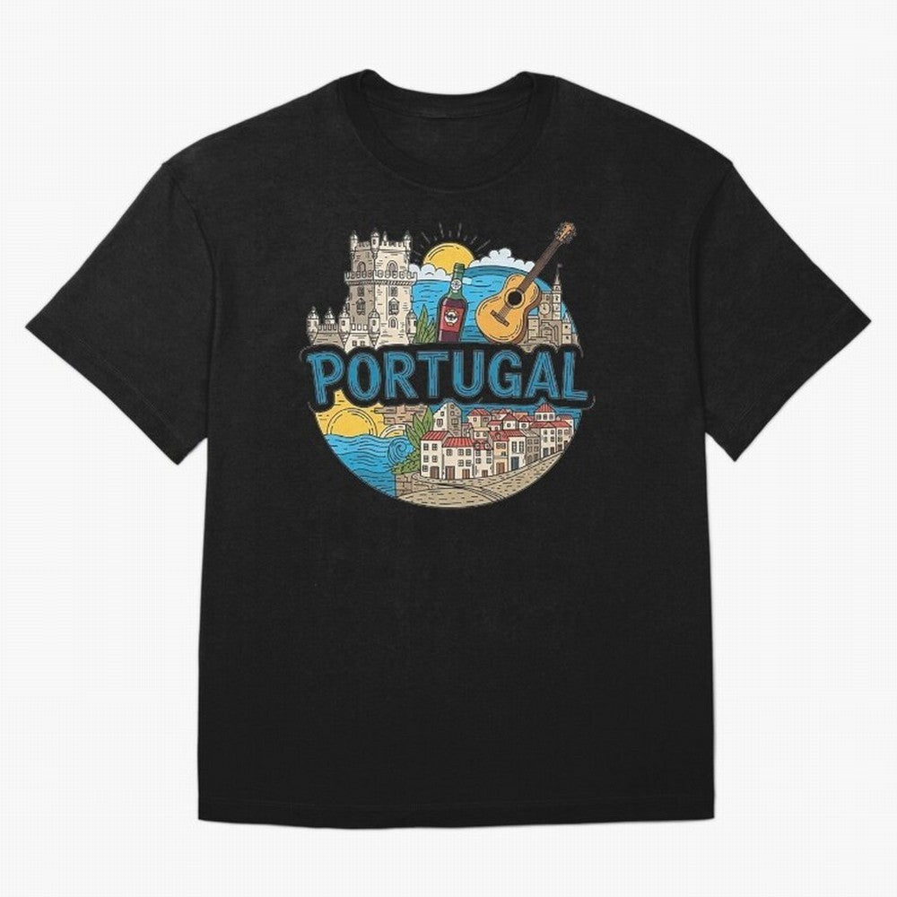 PORTUGAL Oversized T-Shirt Honor Football Greatness during Global Football Passion for FIFA World Cup 2026 Group Stage, Inspired by Mbappe, France and Portugal, Worldwide Fan Energy, Dramatic Goals, Stadium Lights and Championship Celebrations;