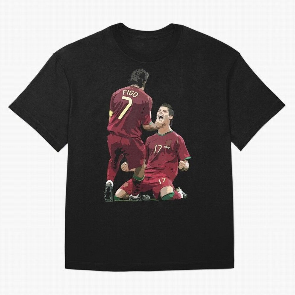 Luis Figo & Cristiano Ronaldo Oversized T-Shirt Carry National Pride through FIFA World Cup 2026 with Messi, Neymar and Mbappe, Brazil, Portugal and Argentina Energy, Game Day Rituals, Football Legends, Country Pride and the Road to the Final;