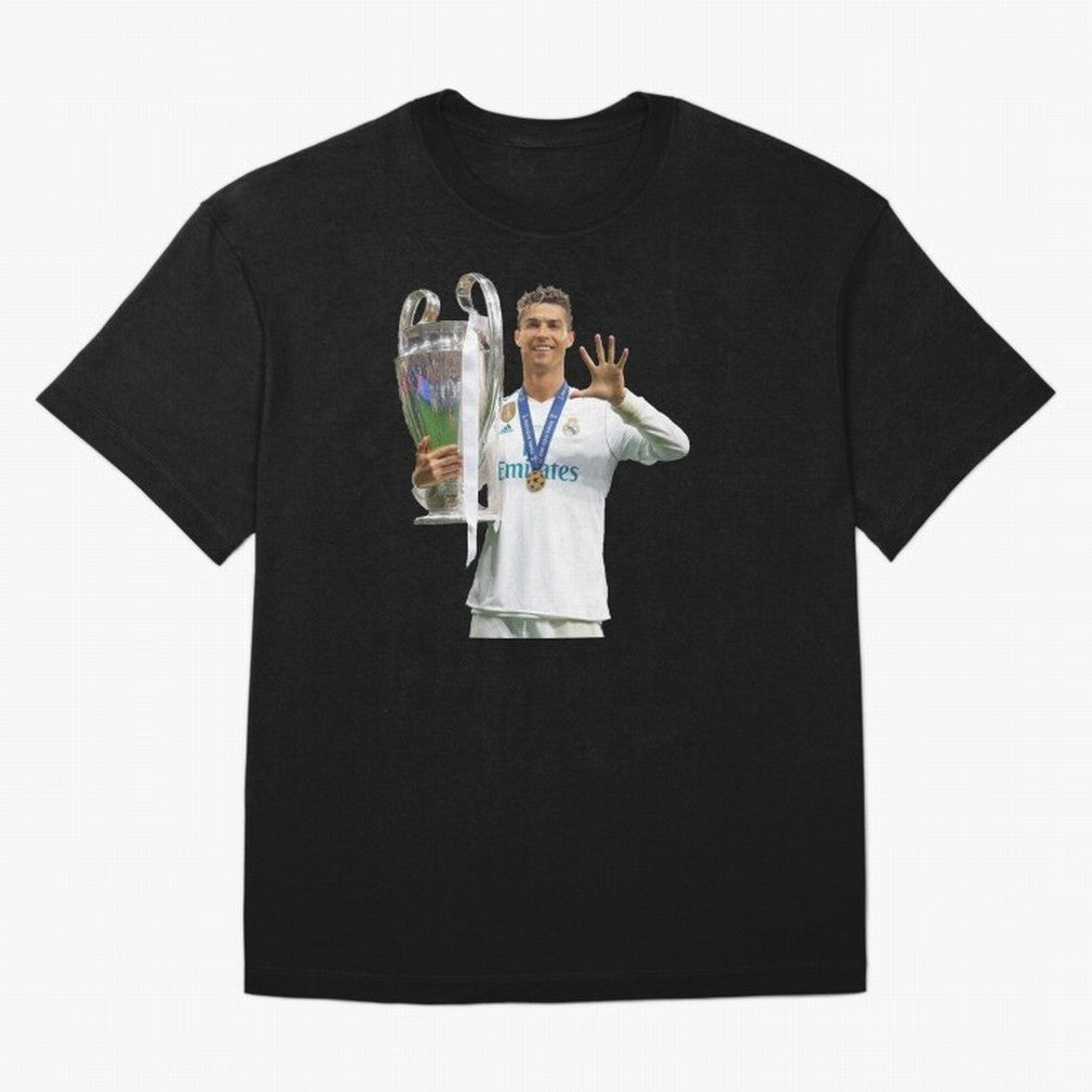 Cristiano Ronaldo with the cup Oversized T-Shirt Experience the Global Stage of FIFA World Cup 2026 Group Stage for Fans of Cristiano Ronaldo, Haaland and CR7 and Argentina and Brazil, Bringing Retro Football Energy, Iconic Rivalries, Trophy Chase