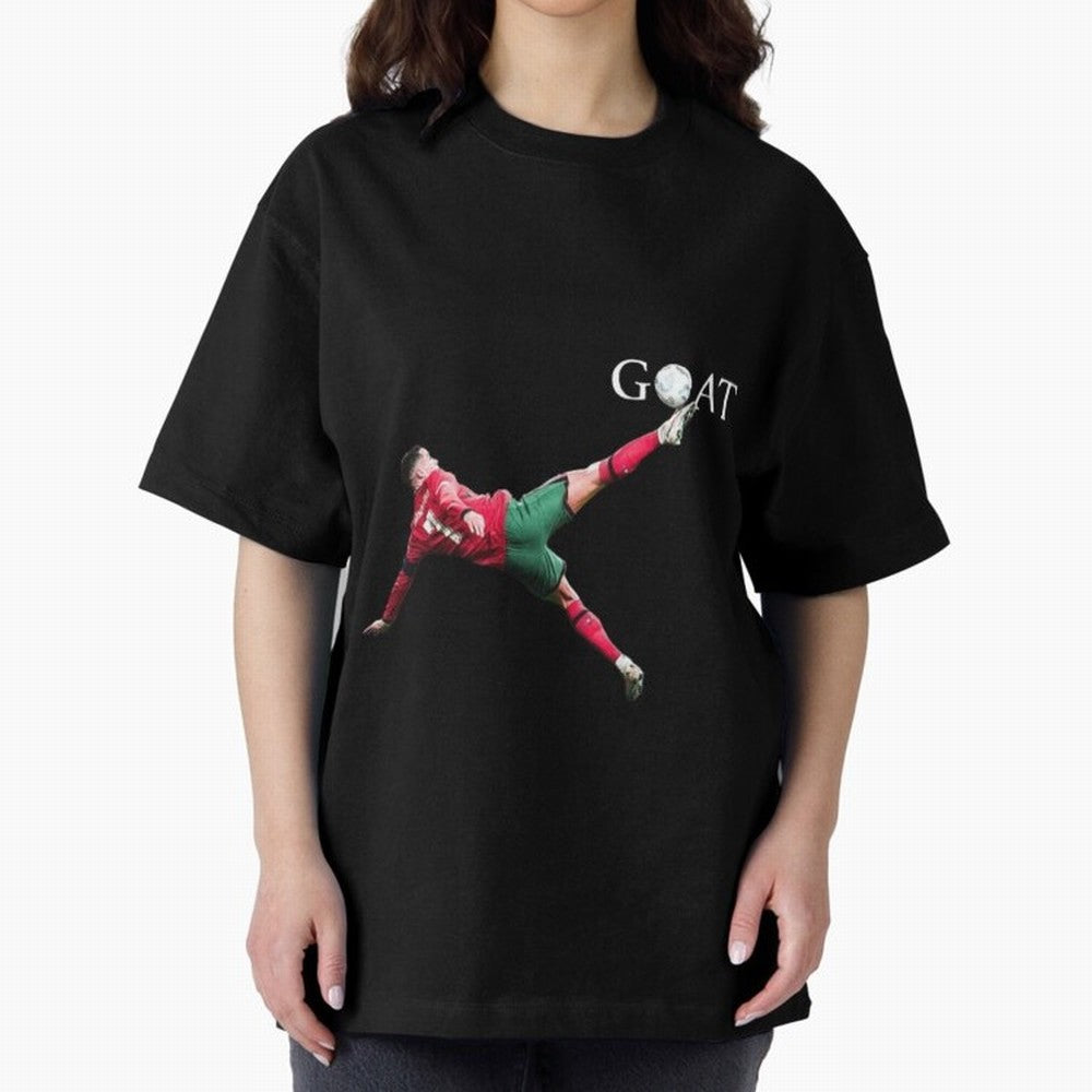 GOAT in Motion: Ronaldo's Iconic Bicycle Kick Oversized T-Shirt Celebrate the Stars of FIFA World Cup 2026 USA Canada Mexico Spirit, Made for Portugal, Spain and Germany, Neymar, Stadium Memories, Football Loyalty, International Chants and
