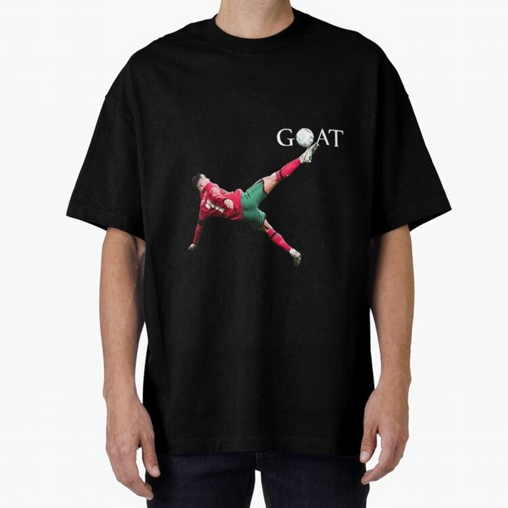 GOAT in Motion: Ronaldo's Iconic Bicycle Kick Oversized T-Shirt Celebrate the Stars of FIFA World Cup 2026 USA Canada Mexico Spirit, Made for Portugal, Spain and Germany, Neymar, Stadium Memories, Football Loyalty, International Chants and